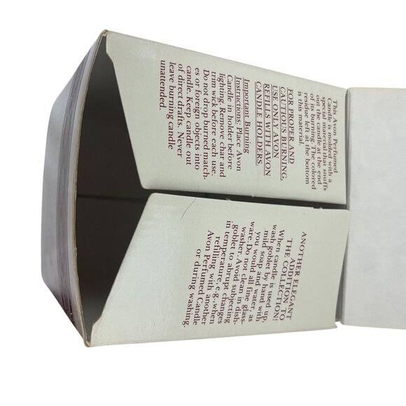 Avon 1876 Cape Cod Collection Ruby Red Glass Water Goblet Perfumed Candle Holder - Picture 6 of 7